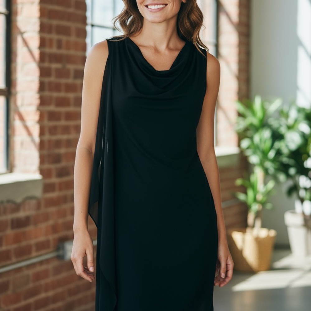 BCBGMaxAzria Elegant Black Asymmetrical Dress